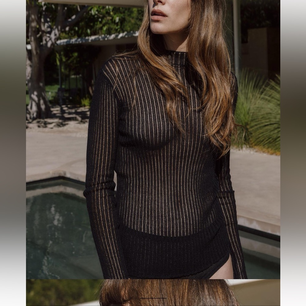 Zara open rib t shirt *never worn*